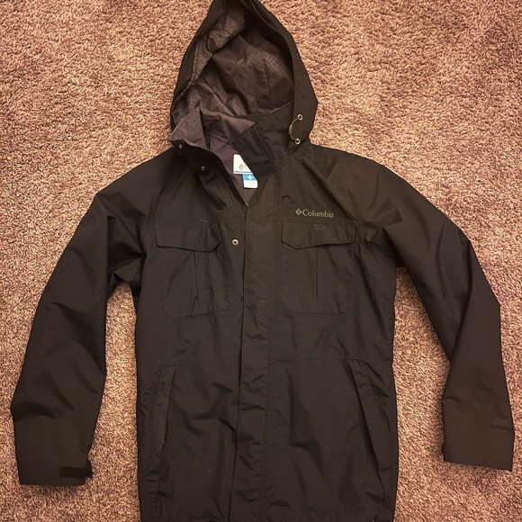 Columbia Other - Columbia Men's Dark Hooded Raincoat